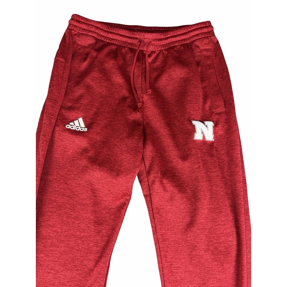 Adidas Climawarm Nebraska Huskers Mens Tapered Pants Medium M Red Warm Up
